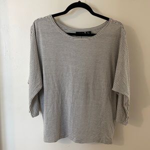 Rachel Zoe gray striped dolman sleeve top